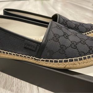Gucci GG espadrille in black canvas